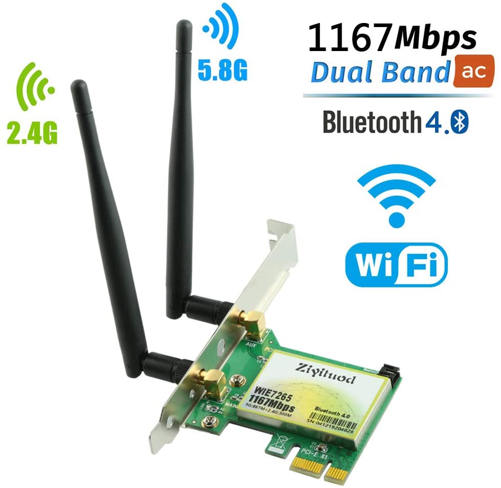 Carte Réseau Wi-Fi avec Bluetooth 4.2 Adaptateur PCI Express